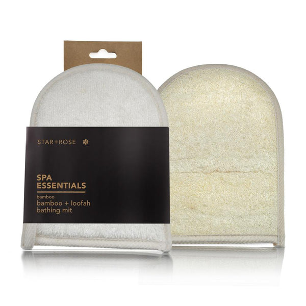 Bamboo and Loofah Bathing Mitt